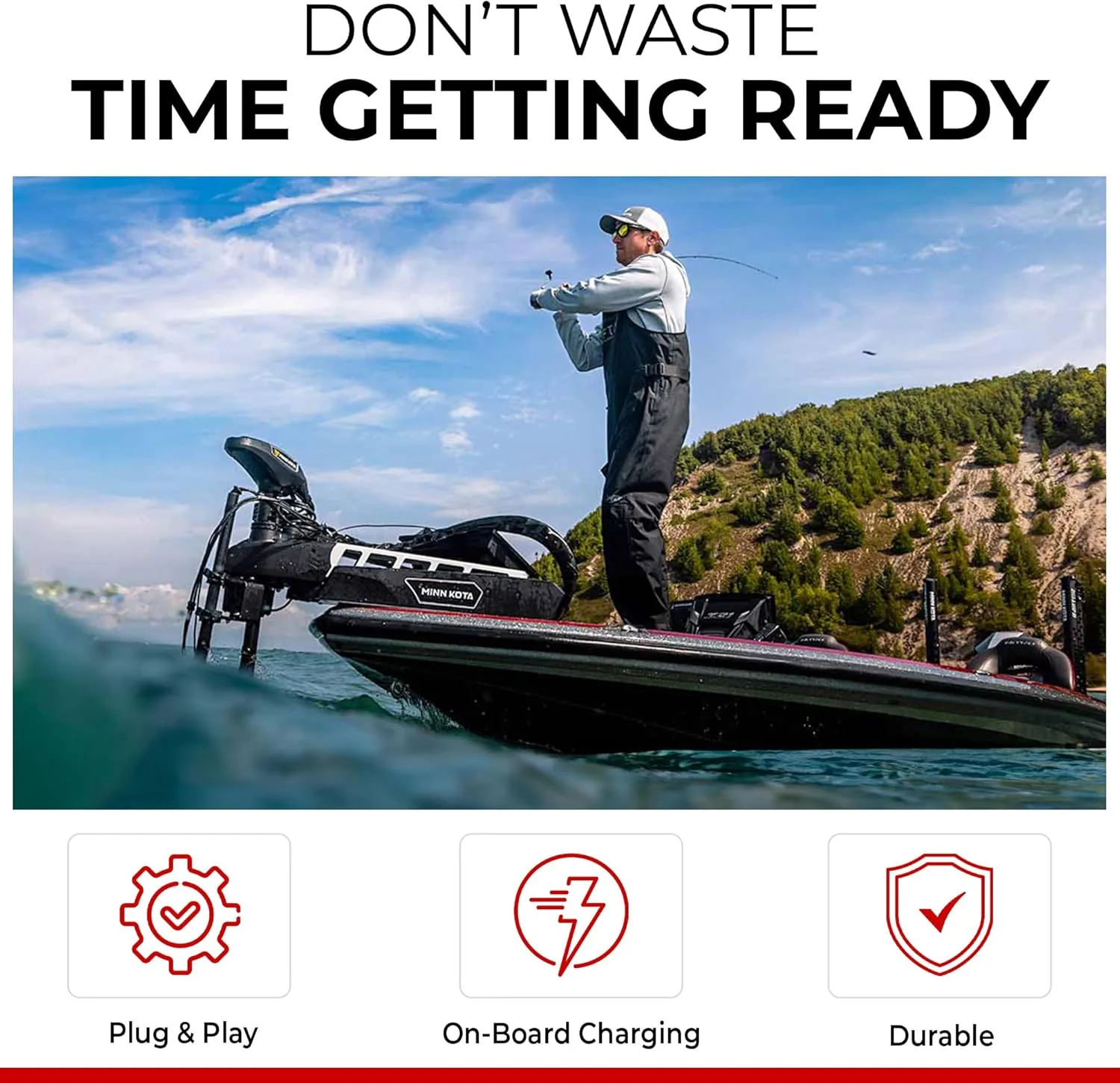 RCE24VPRO 24V Trolling Motor Connection Kit with Onboard Charging | 6-Gauge Wire | Fits Any 24 Volt Trolling Motors