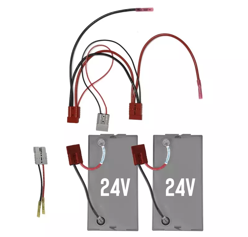 Connect-Ease - Double Time - 24V parallel Kit for (2) 24V batteries to (1) 24V trolling motor W charging Leads - RCE224VCHK