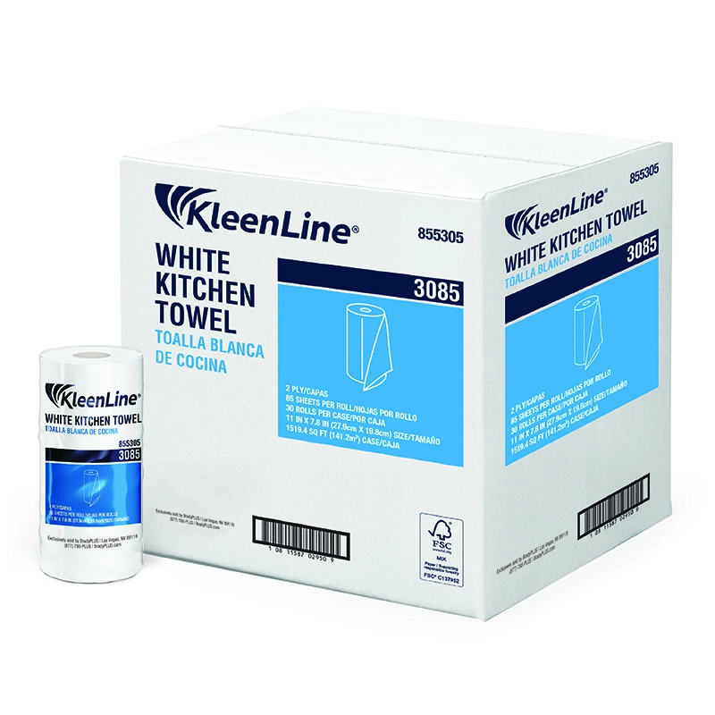 KLEENLINE 2-PLY KITCHEN ROLL TOWEL 85 Sht/Roll - 30 Roll/CS