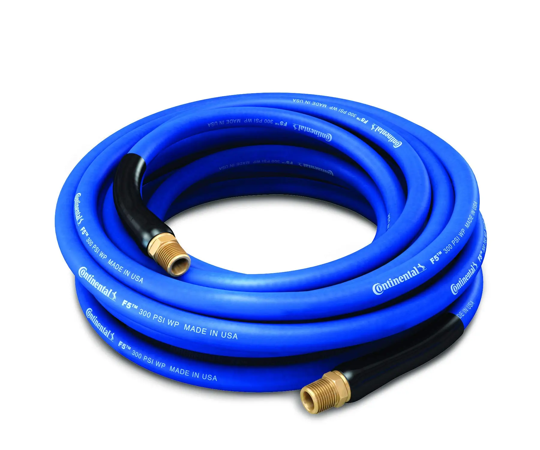 Continental F5 Blue Thermoplastic Air Hose, 1/4" ID x 25' Length Reel, 300 PSI Max Working Pressure