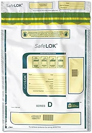Control Group Tamper-Evident Deposit Bags, 12" x 16", White, Pack Of 100