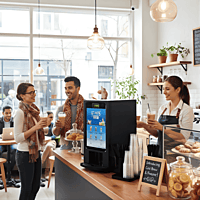 Detail shot of the dispensing nozzle on the Atlantis Cool Vend machine. Detail shot of the dispensing nozzle on the Atlantis Cool Vend machine.