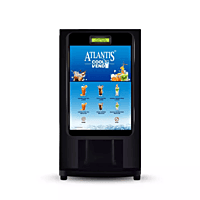 Front view of the sleek Atlantis Cool Vend cold beverage vending machine. Front view of the sleek Atlantis Cool Vend cold beverage vending machine.