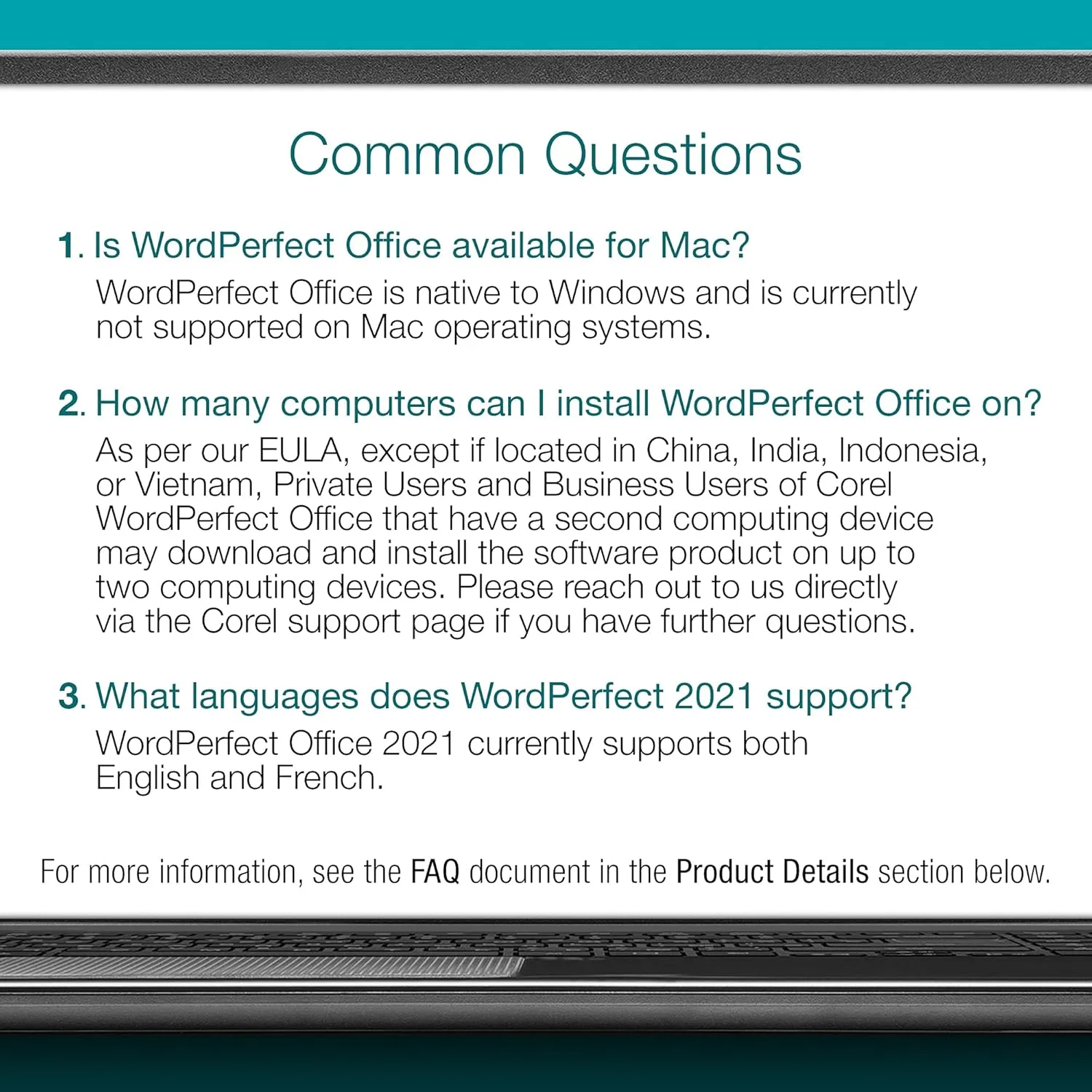Corel WordPerfect Office 2021 PC Disc Office Suite