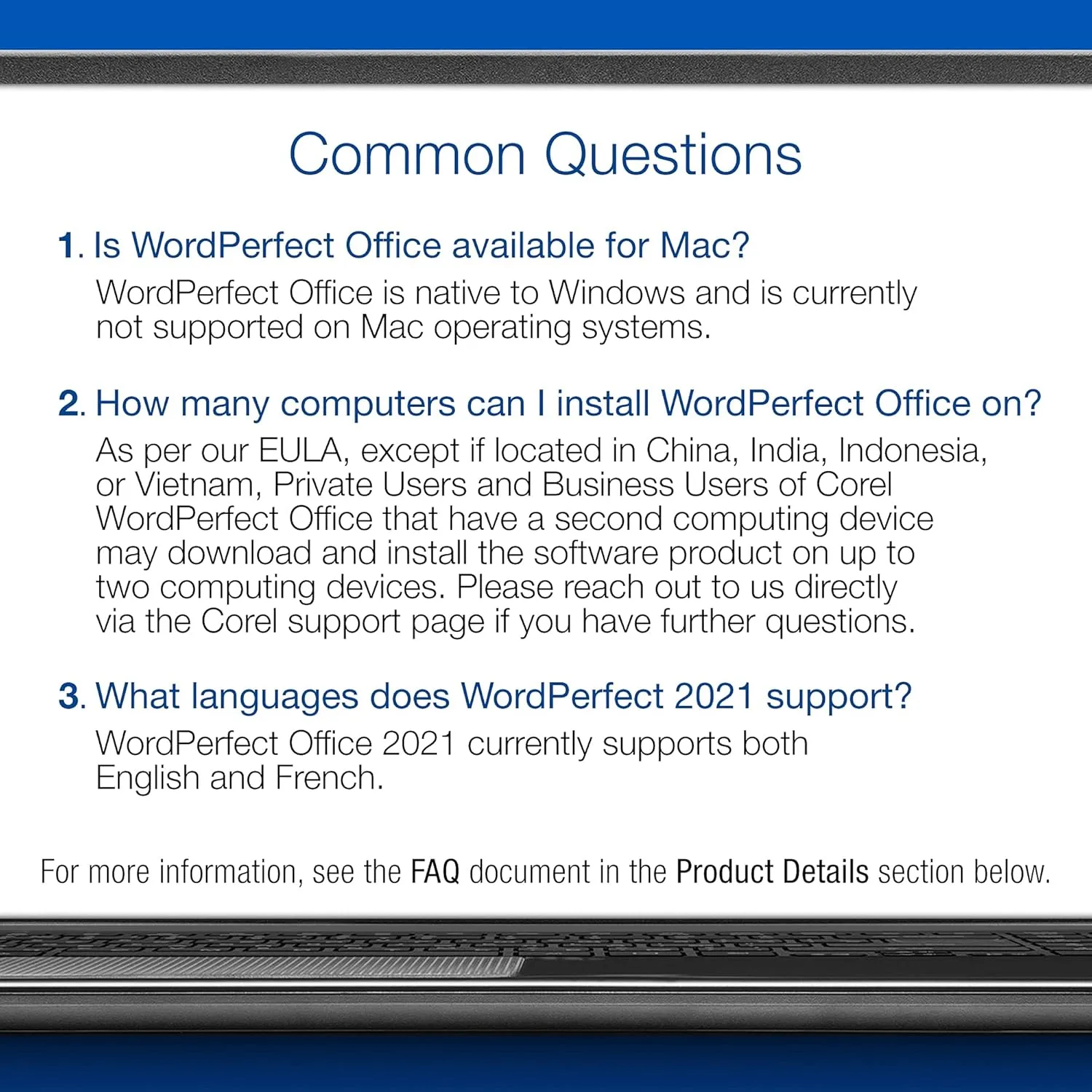 Corel WordPerfect Office 2021 PC Disc Office Suite