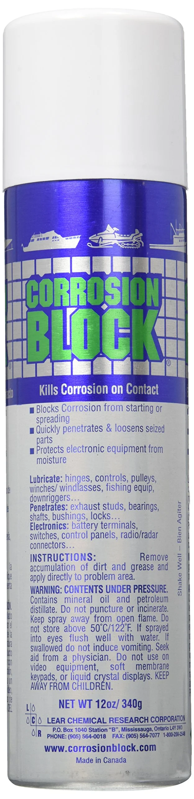Corrosion Block 12oz Aerosol Can - Non-Hazmat, Non-Flammable & Non-Toxic