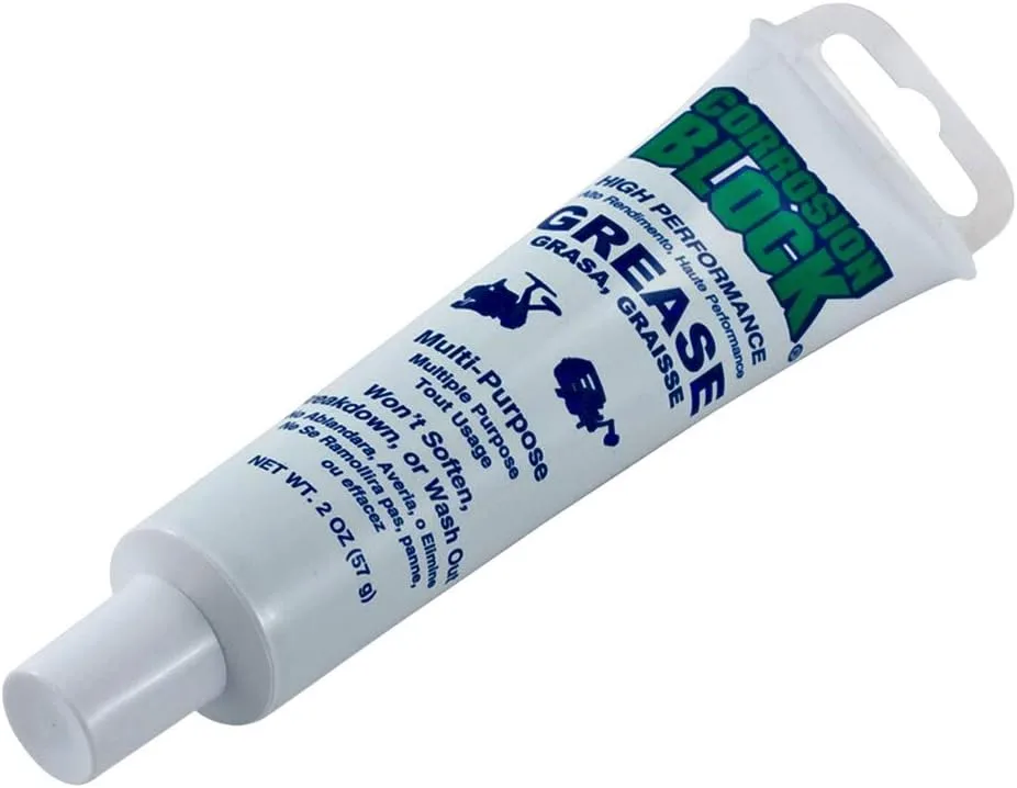 Corrosion Block High Performance Waterproof Grease - 2oz Tube - Non-Hazmat, Non-Flammable & Non-Toxic