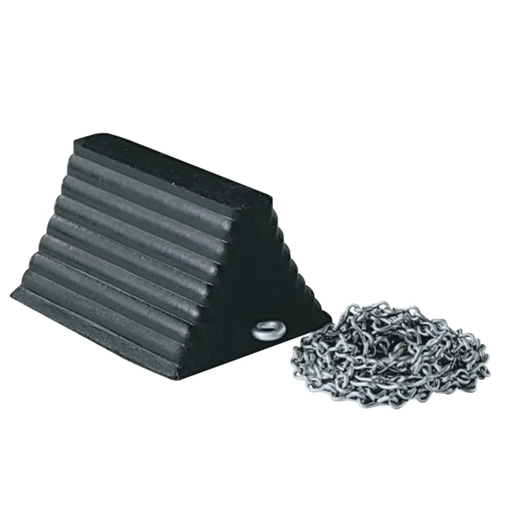Cortina Safety Products 10" X 8" X 6" Black Rubber Wheel Chock