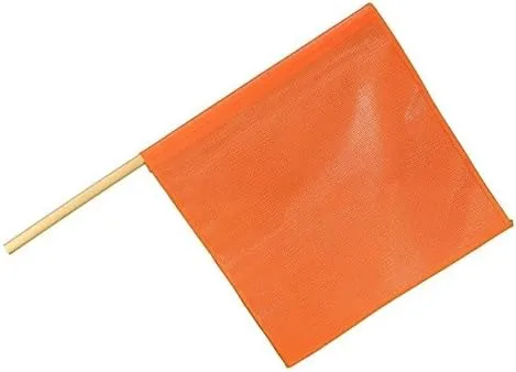 18" x 18" Orange Mesh Flag w/30" Wooden Dowel (50 /case)