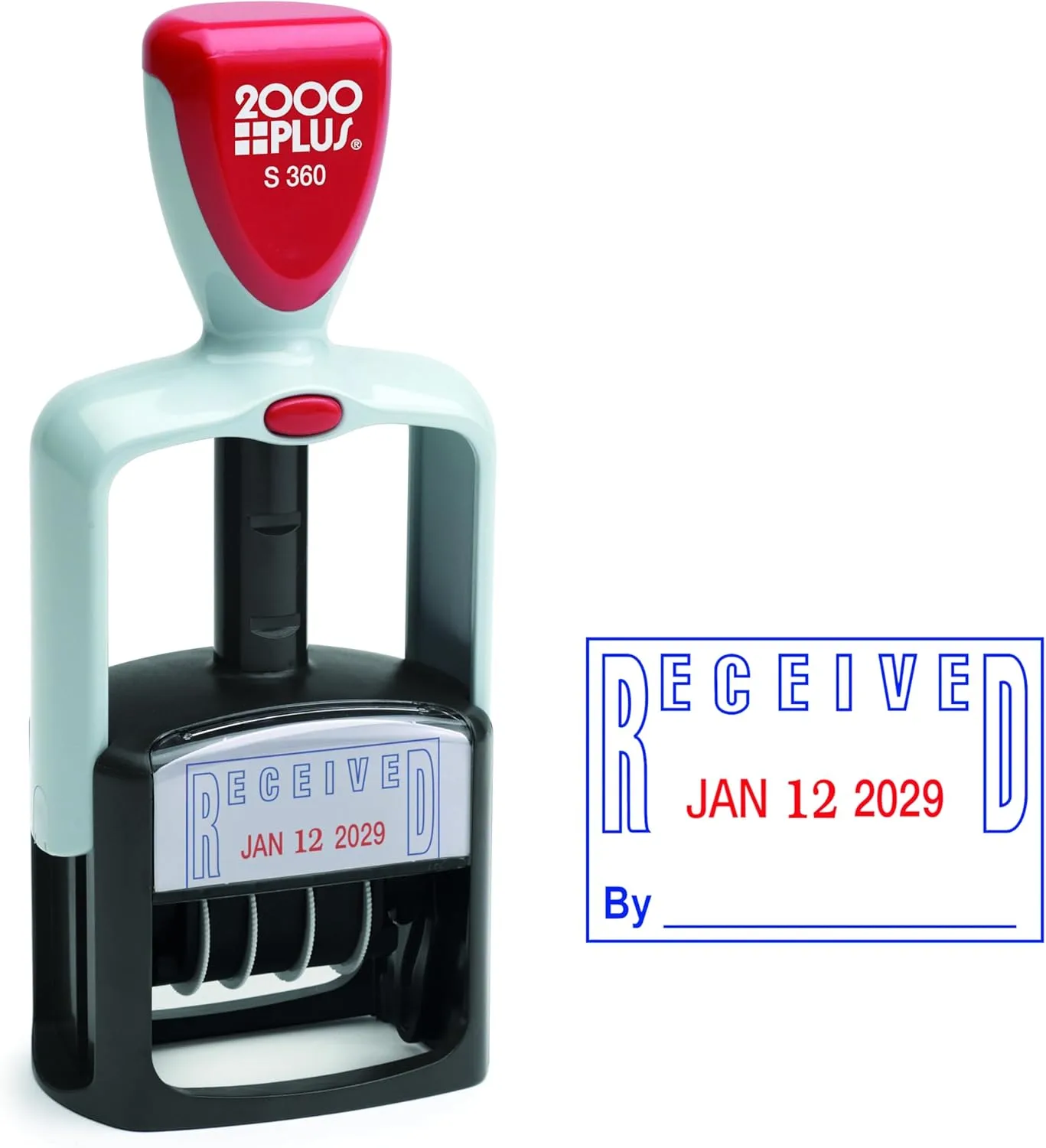 Cosco 2000 Plus Self-Inking Two-Color RECEIVED Date Stamp (011034)