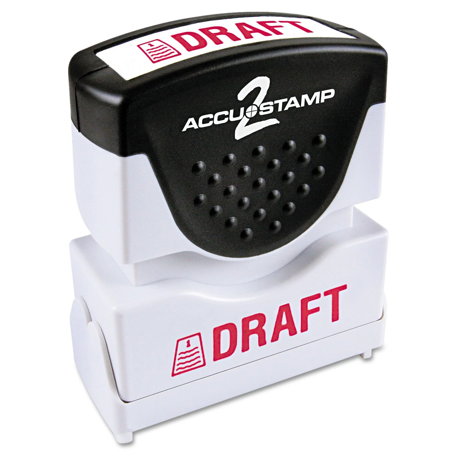 AccuStamp2 Pre-Inked Message Stamp, Draft, Red (0.5 x 1.63 in)