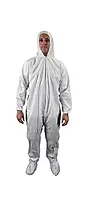 COVERALL - KEYGUARD - ELASTIC WRISTS -ATTACHED HOOD AND BOOTS - ZIPPER FRONT, 25/CASE