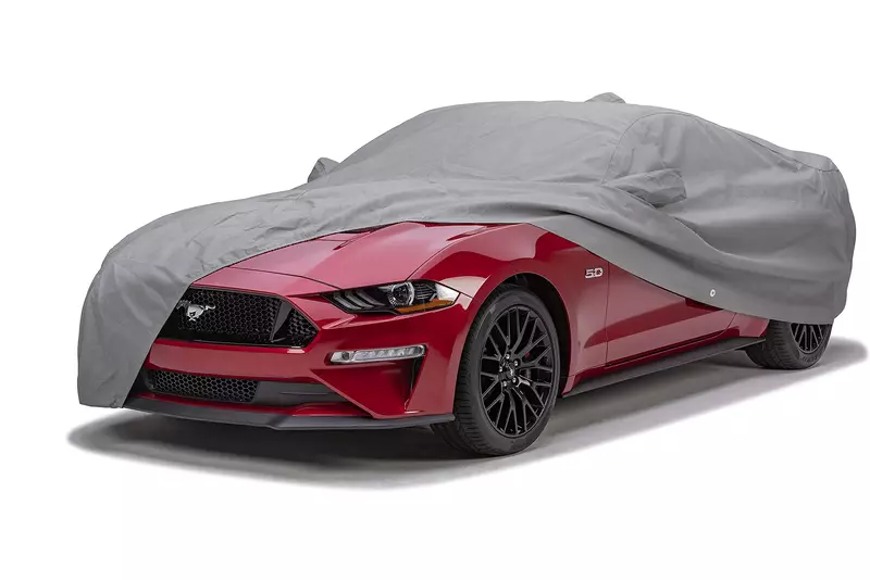 Covercraft Custom 5-Layer Softback All Climate Car Cover | C17794AC | Compatible with: 2015-2019 Ford Mustang Coupe (Excludes Shelby GT350/GT500 Models) | Gray