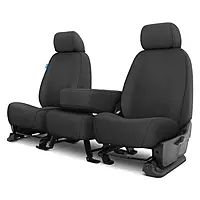 Covercraft Polycotton Custom Seat Covers - Fits 2019-2025 Chevy Silverado/Sierra, Front, Charcoal