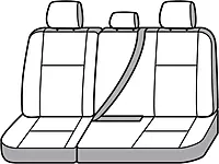 Polycotton Seat Saver Custom Seat Covers - Rear, Charcoal