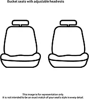 Covercraft Polycotton SeatSaver Custom Seat Covers | Fits 2019-2020 Ford F-150, 2019-2022 Ford F-250/F-350/F-450/F-550 | 1st Row 40/20/40 Bench Seat, Gray