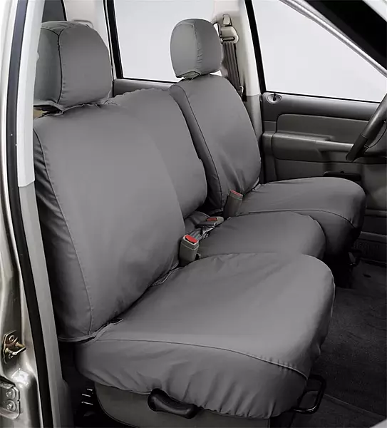 Covercraft SS3489PCGY 21-24 fits Ford™ F-150™ Polycotton SeatSaver Custom Front Row Seat Covers - Grey