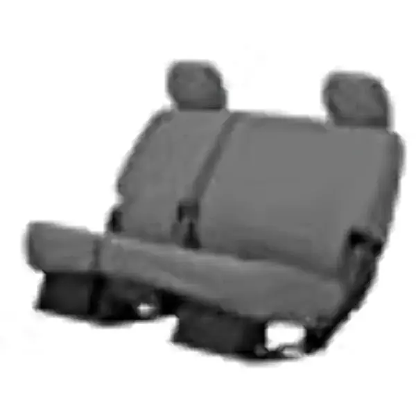 Covercraft Polycotton SeatSaver Custom Seat Covers | SS8497PCGY | 2nd Row 60/40 Bench Seat | for 2019-2022 Ford F-250/F-350/F-450/F-550 Crew Cab | Gray