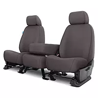 Covercraft Polycotton SeatSaver Custom Seat Covers | Fits 2019-2020 Ford F-150, 2019-2022 F-250/F-350/F-450/F-550 | 1st 40/20/40 Bench Seat, Grey