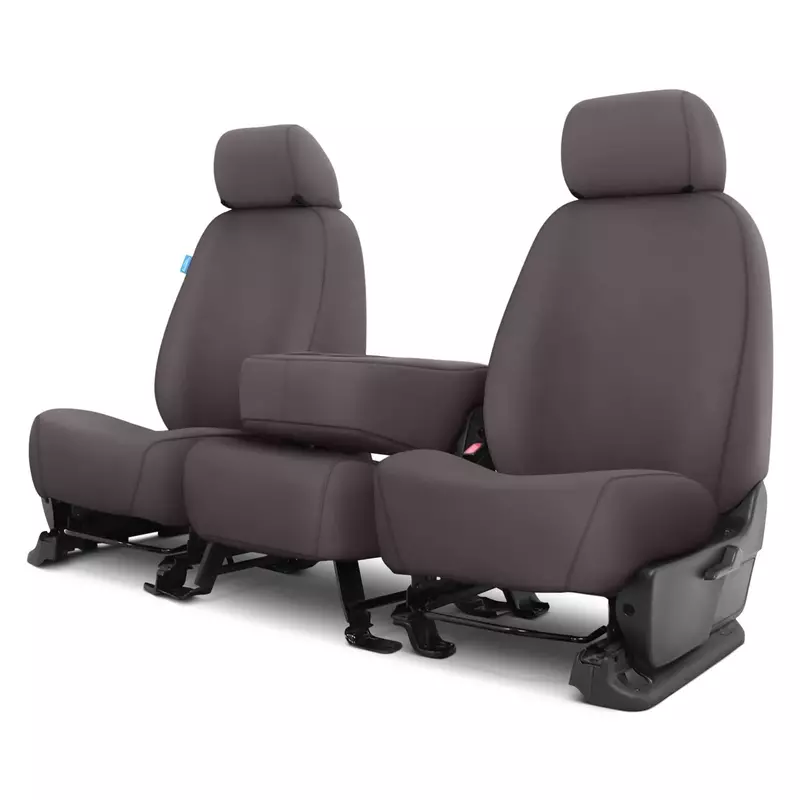 Covercraft Polycotton SeatSaver Custom Seat Covers | Fits 2019-2020 Ford F-150, 2019-2022 F-250/F-350/F-450/F-550 | 1st 40/20/40 Bench Seat, Grey
