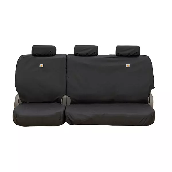 Covercraft Carhartt Super Dux SeatSaver Custom Seat Covers | SSC8490COBK | 2nd Row 60/40 Bench Seat | Compatible with 2019-2021 Ford F-150 Crew Cab | Black