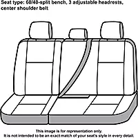 Covercraft Carhartt Super Dux SeatSaver Custom Seat Covers | SSC8490COBK | 2nd Row 60/40 Bench Seat | Compatible with 2019-2021 Ford F-150 Crew Cab | Black