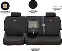 Covercraft Carhartt Super Dux SeatSaver Custom Seat Covers | SSC8490COBK | 2nd Row 60/40 Bench Seat | Compatible with 2019-2021 Ford F-150 Crew Cab | Black