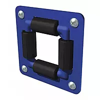 Coxreels 4RB Heavy Gauge Powder Coated Steel 4-Way Roller Bracket, 1/4"-3/4" Size, Blue