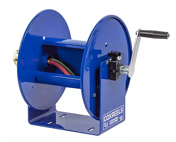 Coxreels 112WL-1-100 Hand Crank Steel Welding Hose Reel, 100W Series – ¼” x 100’