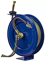 Coxreels Industrial Welding Reel with Oxygen-Acetylene Dual Hose, Model# SHW-N-150, 1/4" Hose ID,Blue