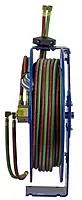 Coxreels Industrial Welding Reel with Oxygen-Acetylene Dual Hose, Model# SHW-N-150, 1/4" Hose ID,Blue