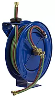 Coxreels Industrial Welding Reel with Oxygen-Acetylene Dual Hose, Model# SHW-N-150, 1/4" Hose ID,Blue