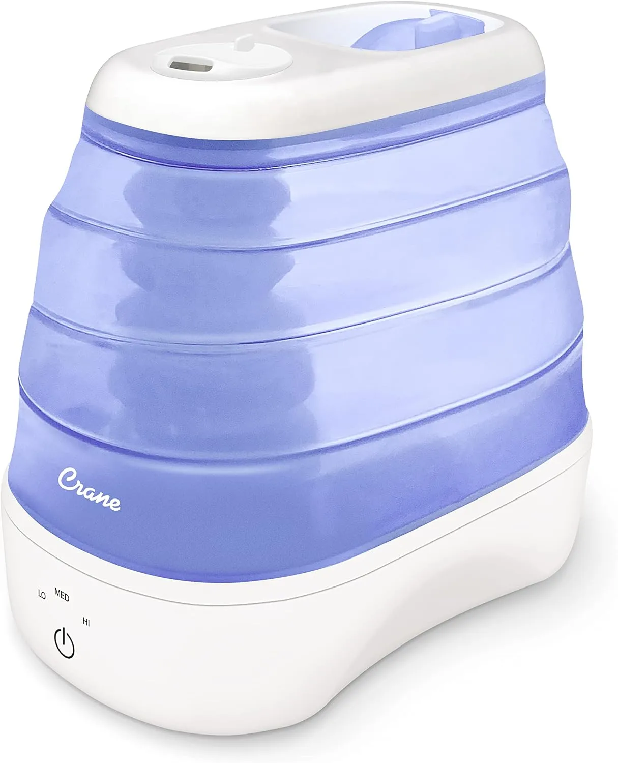 Crane Collapsible Cool Mist Humidifier for Bedroom and Office, 1 Gallon Portable Humidifier for Travel and Easy Storage