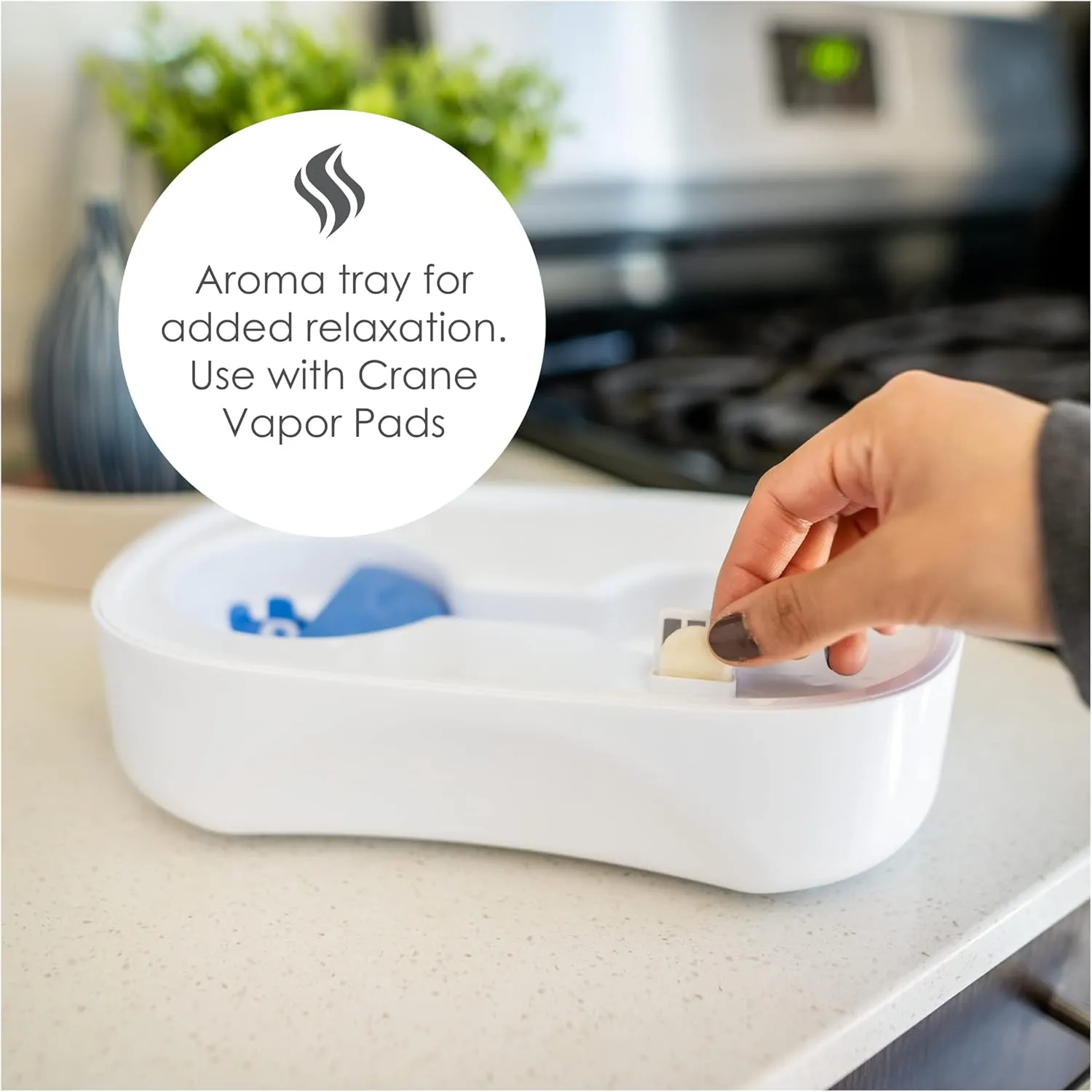 Crane Collapsible Cool Mist Humidifier for Bedroom and Office, 1 Gallon Portable Humidifier for Travel and Easy Storage
