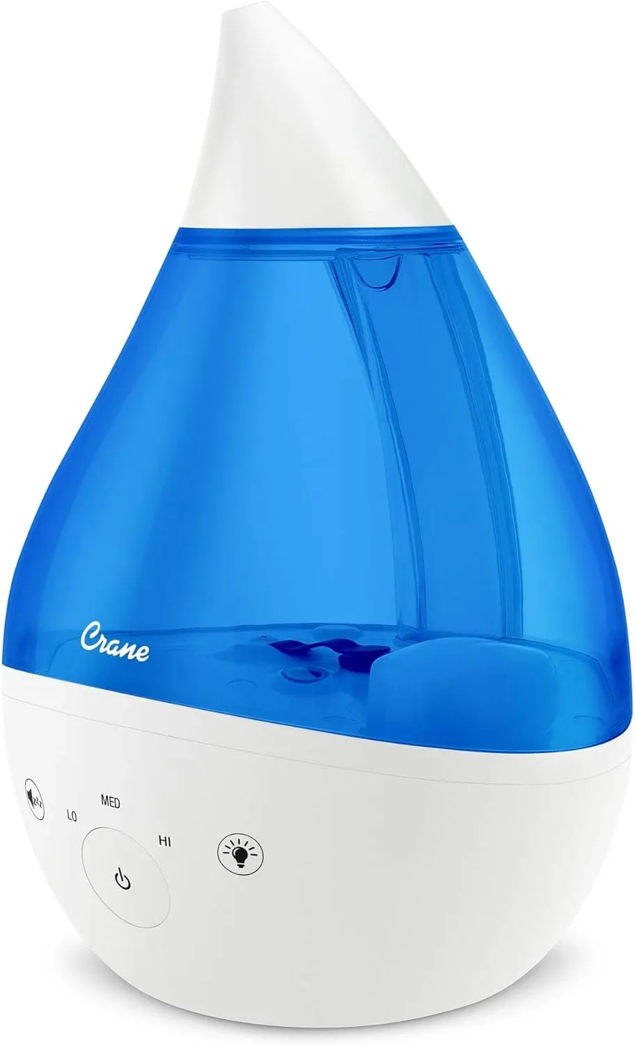 CRANE Drop 4-in-1 Ultrasonic Cool Mist Top-Fill Humidifier with Sound Machine, Night Light & Aroma Tray