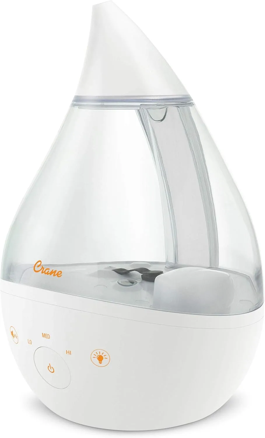 CRANE Drop 4-in-1 Ultrasonic Cool Mist Top-Fill Humidifier with Sound Machine, Night Light & Aroma Tray