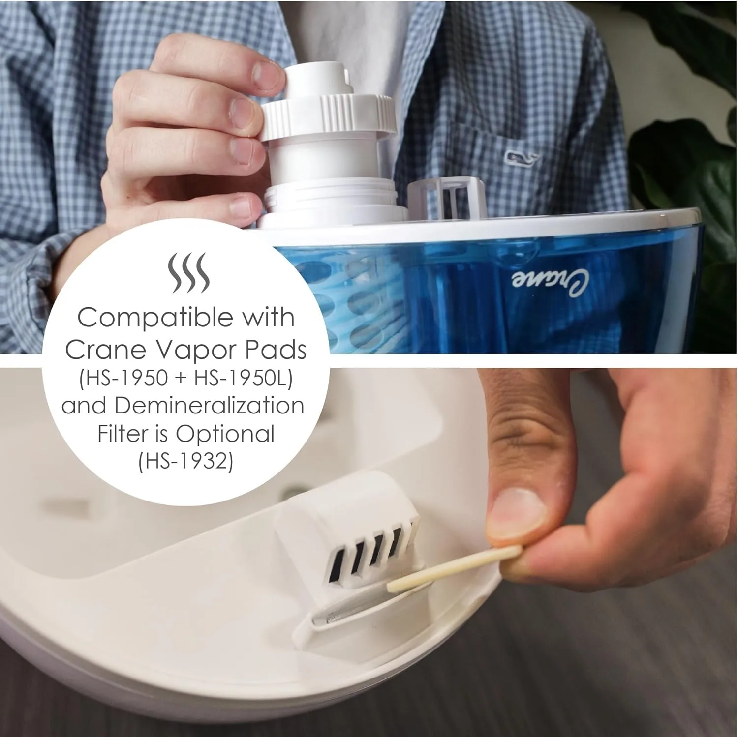 CRANE Droplet/Teardrop Ultrasonic Cool Mist Humidifier, 0.5 Gallon