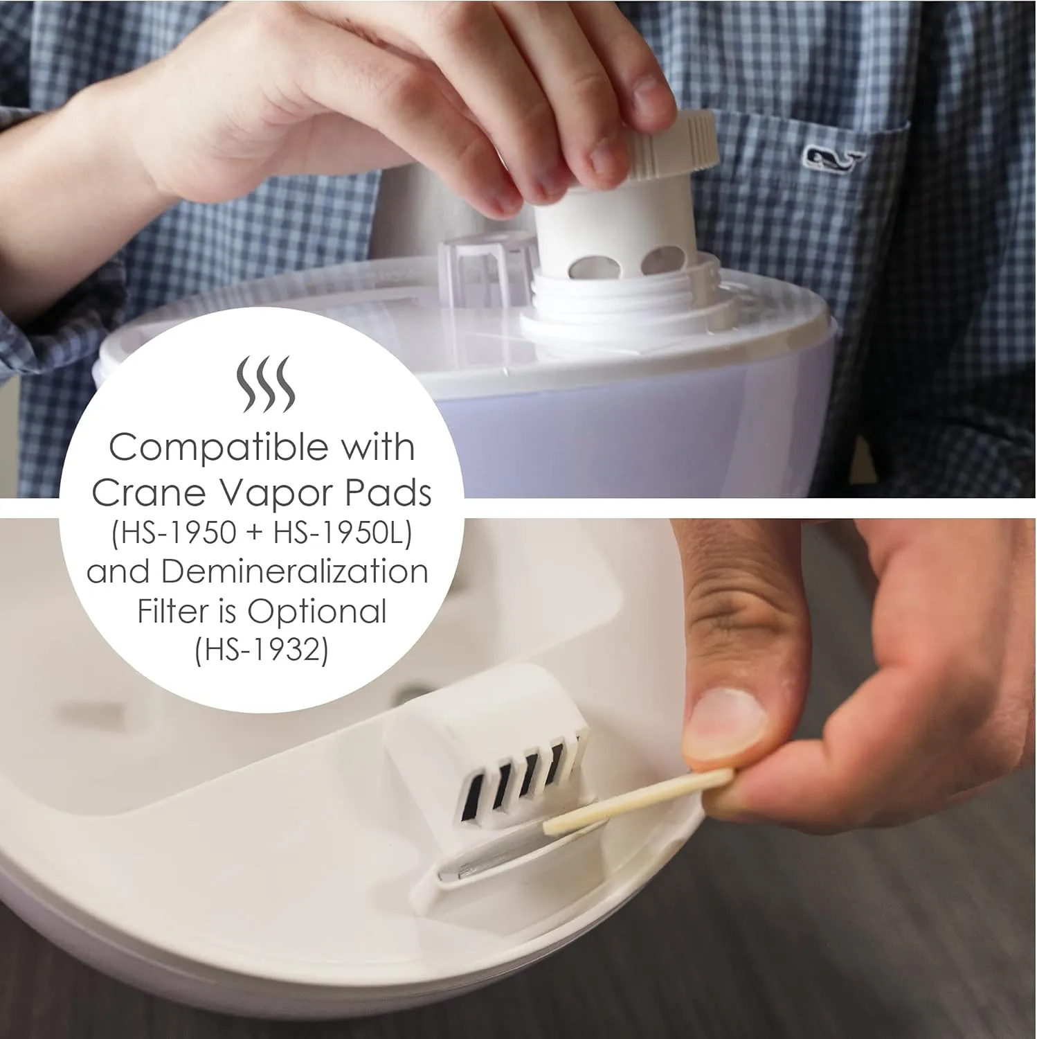 CRANE Droplet/Teardrop Ultrasonic Cool Mist Humidifier, 0.5 Gallon