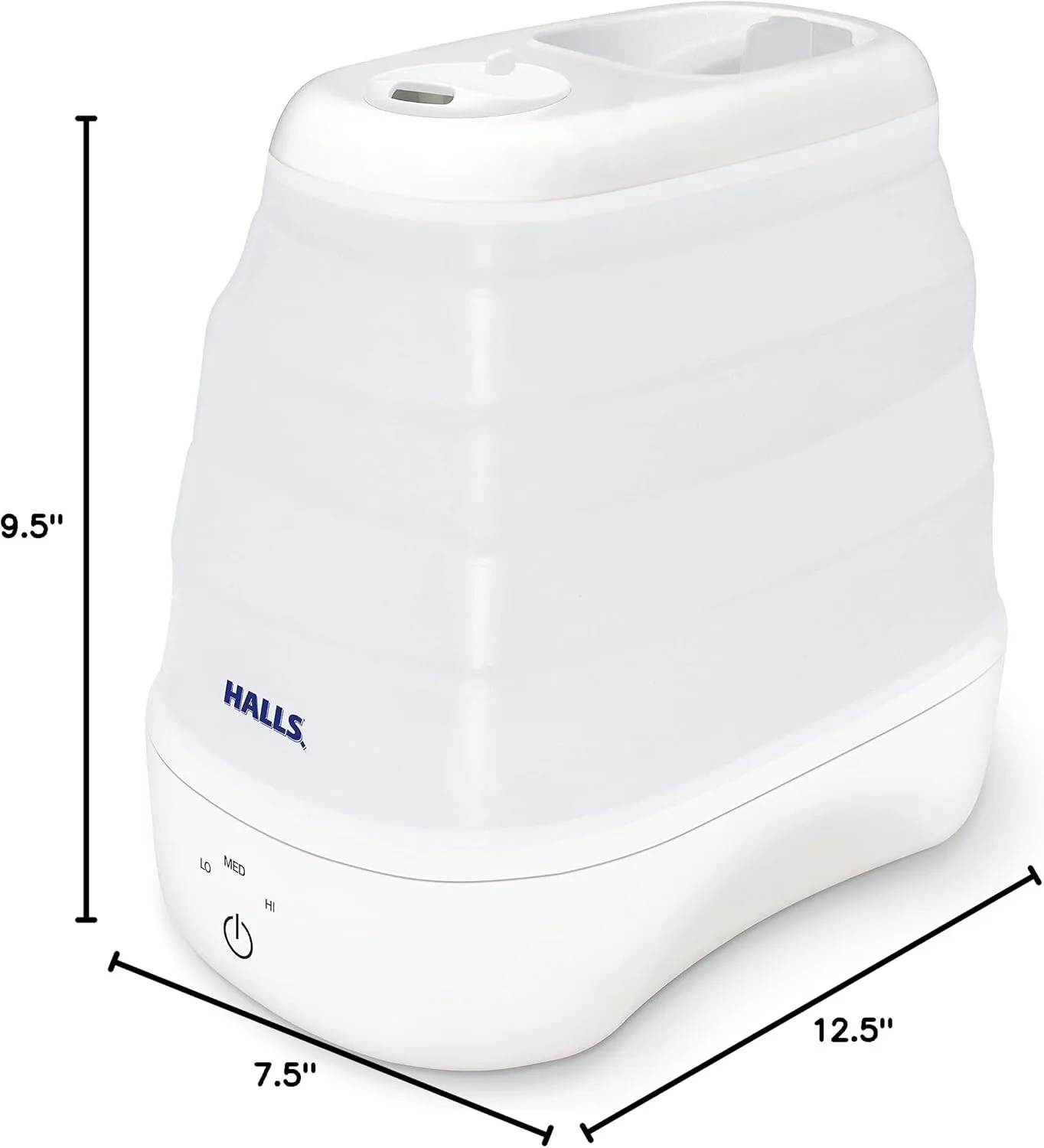 Crane x HALLS Collapsible Cool Mist Humidifier for Bedroom and Office, 1 Gallon Portable Humidifier for Travel and Easy