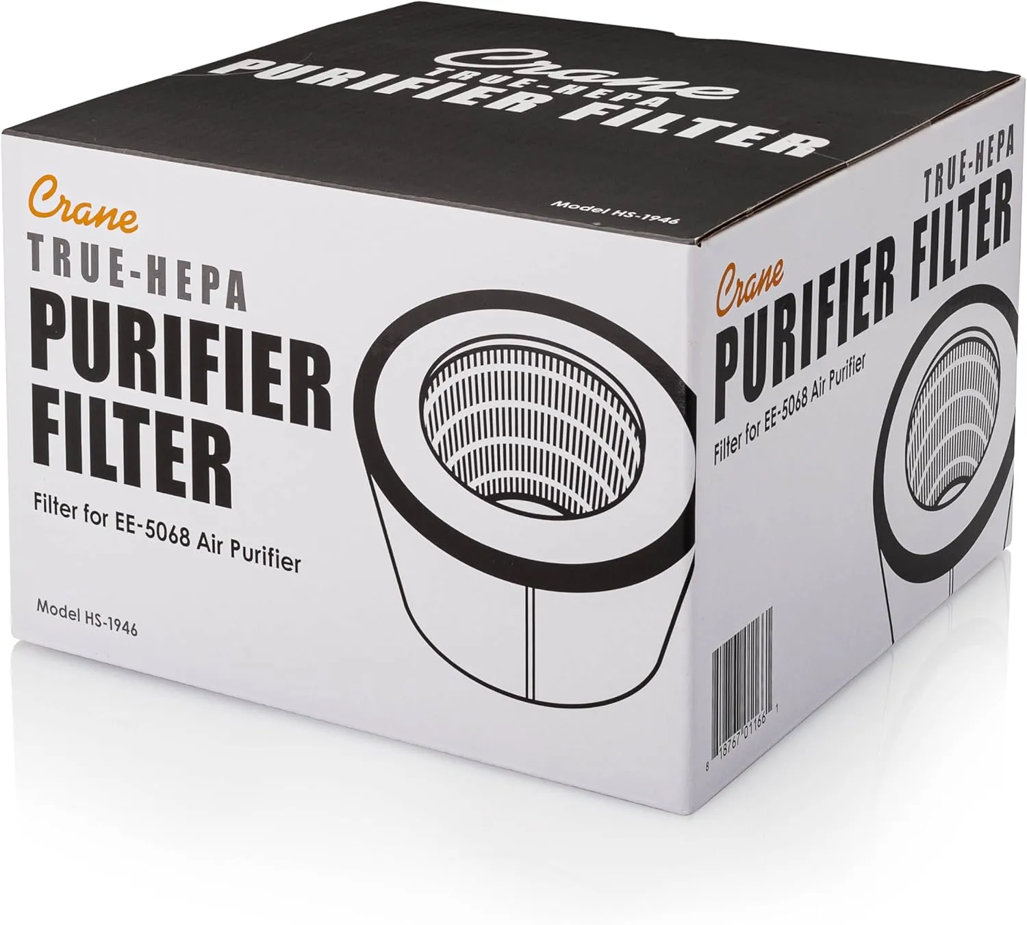 Crane Genuine Air Purifier Replacement Filter For Model EE-5068, HS-1946 HEPA Air Filter Replacement, Pack Of 1