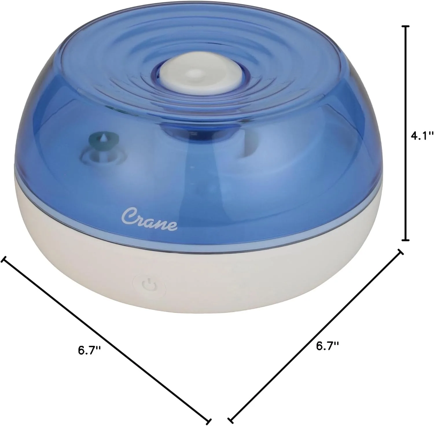 Crane Personal Ultrasonic Cool Mist Travel Humidifier and Vaporizer for Congestion Relief, 360° Adjustable Nozzle