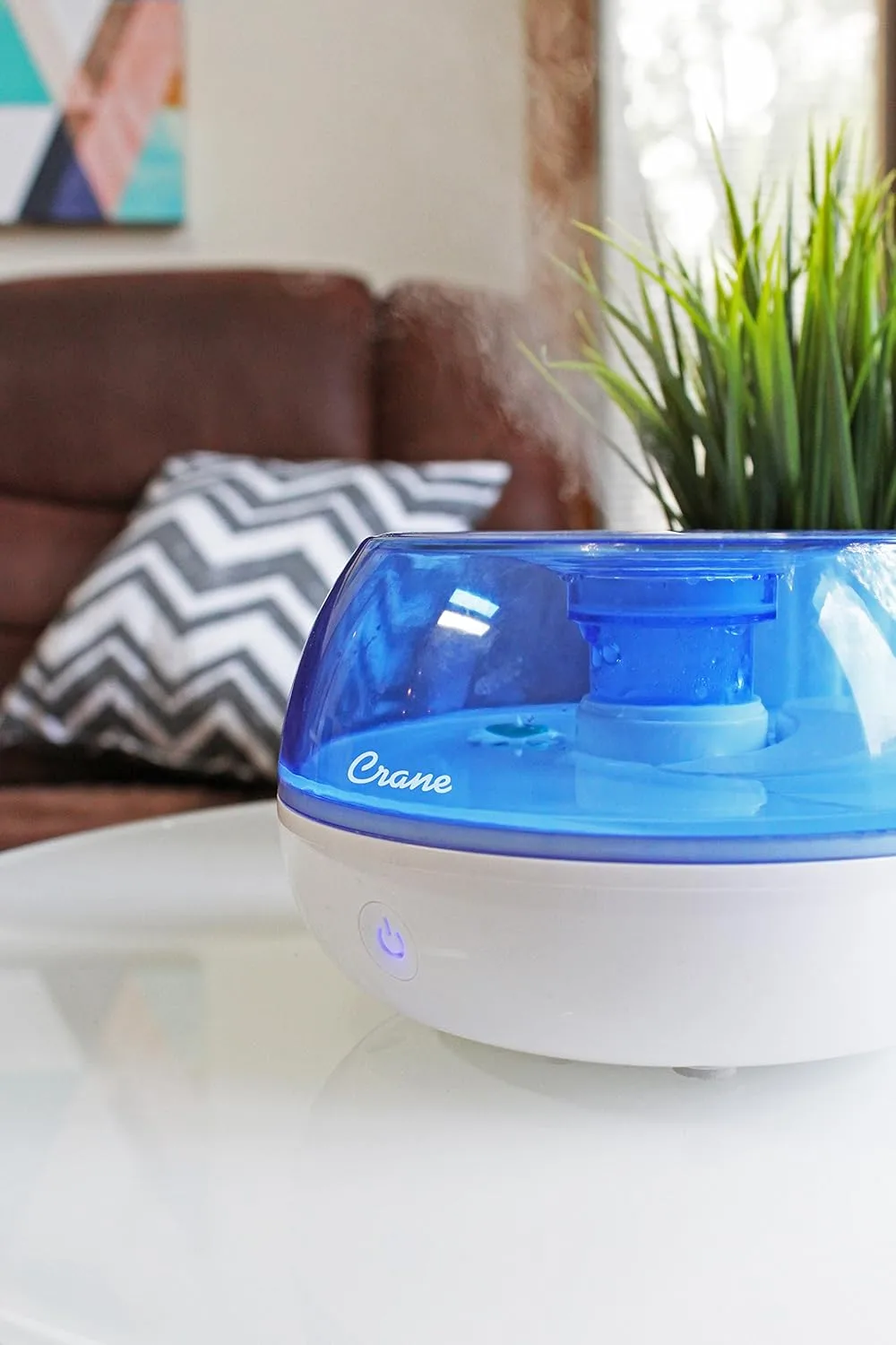 Crane Personal Ultrasonic Cool Mist Travel Humidifier and Vaporizer for Congestion Relief, 360° Adjustable Nozzle