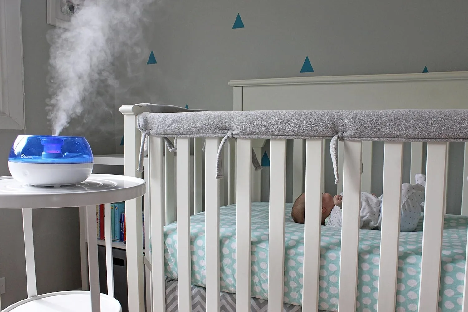 Crane Personal Ultrasonic Cool Mist Travel Humidifier and Vaporizer for Congestion Relief, 360° Adjustable Nozzle