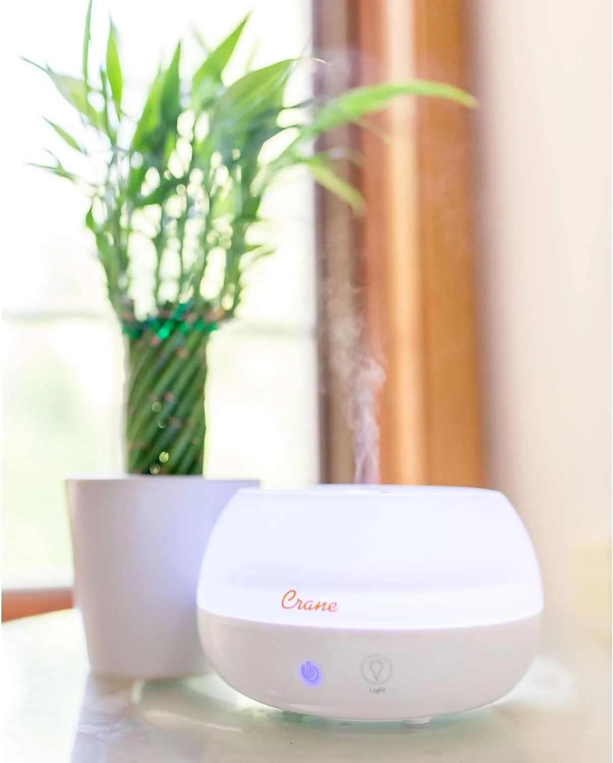Crane Portable Ultrasonic Travel Humidifier and Diffuser, 0.2 Gallon Cool Mist, Optional Essential Oil Diffuser