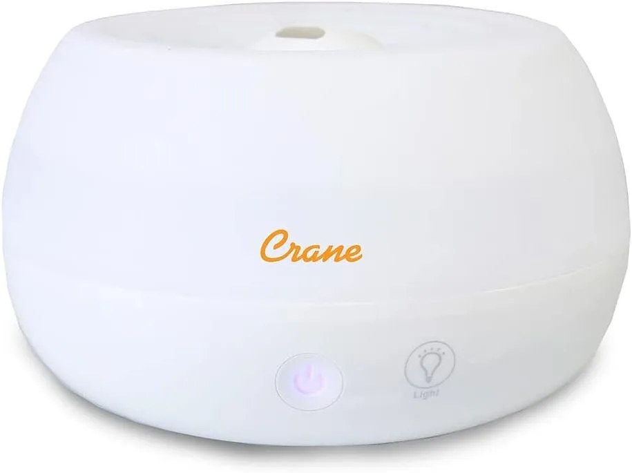 Crane Portable Ultrasonic Travel Humidifier and Diffuser, 0.2 Gallon Cool Mist, Optional Essential Oil Diffuser