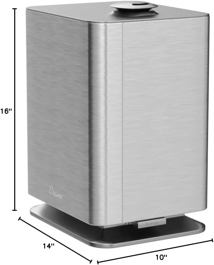 Crane Ultrasonic Warm & Cool Mist Air Humidifier for Bedroom, Top Fill, UV Light, 1.2 Gallon Tank, 500 Sq Ft Coverage