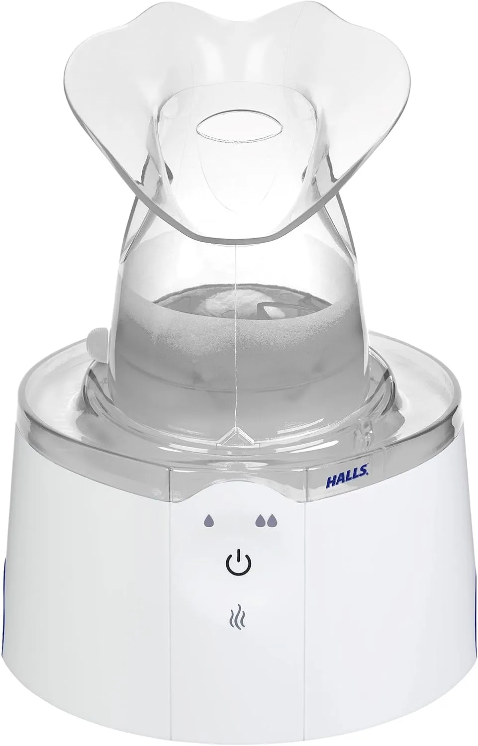 Crane x HALLS 2-in-1 Warm Mist Humidifier and Steam Inhaler, 0.5 Gallon, Blue & White