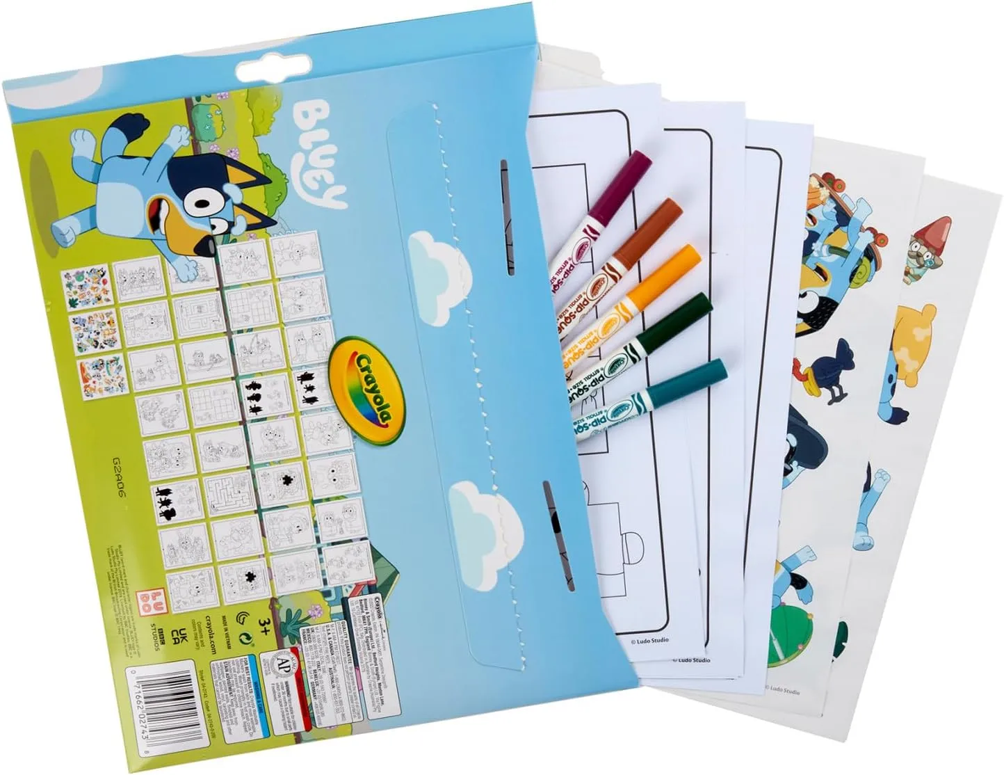 Crayola Bluey Color & Sticker Activity Set with Pipsqueak Markers, Ages 3+