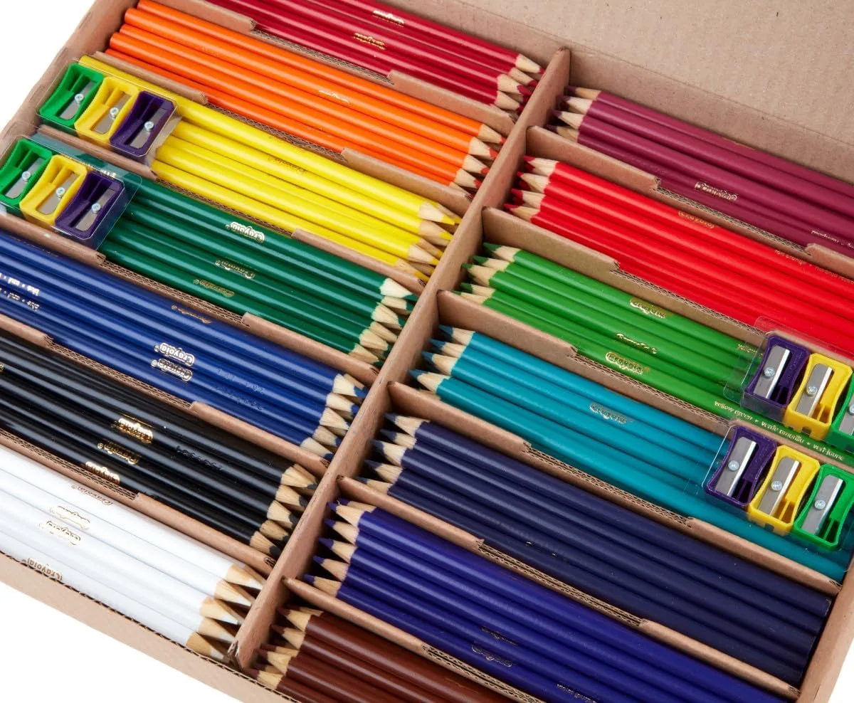 Crayola Colored Pencil Classpack (462ct), Bulk Colored Pencils, 14 Assorted Colors, School Supplies for Teachers, Ages 3+