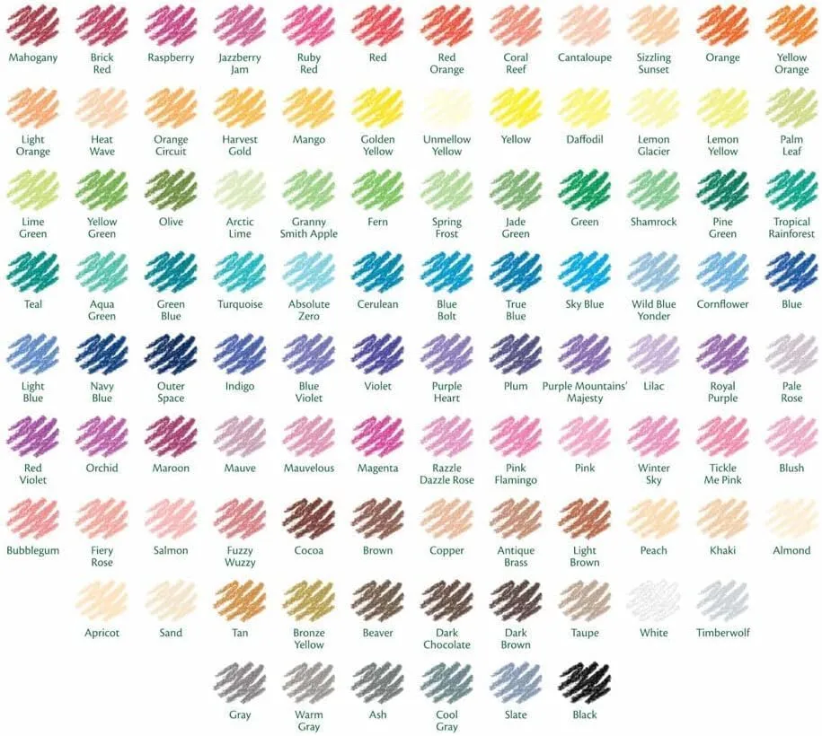 Crayola Colored Pencils, Assorted Colors, Set Of 100 Pencils